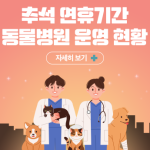 추석 동물병원, 서울 동물병원 진료, 명절 강아지 진료